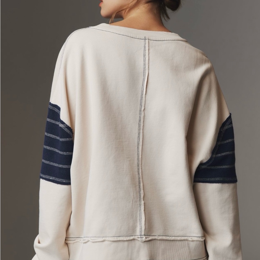 Pilcro Star Patch Oversized Sweatshirt - Picture 2 of 5